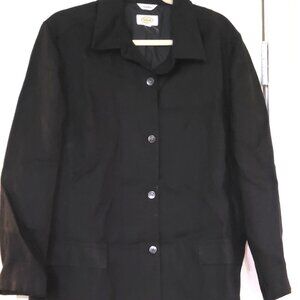 Irish Linen Button Down Front Pocket Shacket SZ 2X